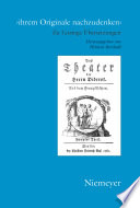 "Ihrem Originale nachzudenken" : zu Lessings Übersetzungen /