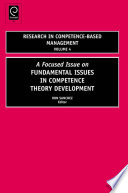 A focused issue on fundamental issues in competence theory development /