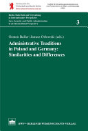 Administrative traditions in poland and germany : similarities and differences.