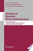 Advances in biometric person authentication : International Workshop on Biometric Recognition Systems, IWBRS 2005, Beijing, China, October 22-23, 2005 : proceedings /