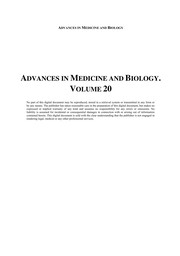 Advances in medicine and biology.