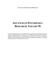 Advances in psychology research.