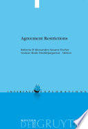 Agreement restrictions / edited by Roberta D'Alessandro, Susann Fischer, Gunnar Hrafn Hrafnbjargarson.