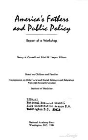 America's fathers and public policy : report of a workshop /