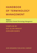 Application-oriented terminology management