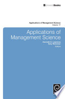 Applications of management science / edited by Kenneth D. Lawrence, Gary Kleinman.