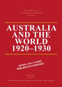 Australia and the world, 1920-1930 /