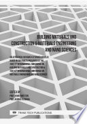 BUILDING MATERIALS AND CONSTRUCTION & MATERIALS ENGINEERING AND NANO SCIENCES