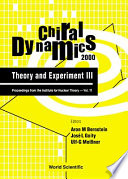 Chiral dynamics : theory and experiment III : Jefferson Laboratory, USA, July 17-22, 2000 /