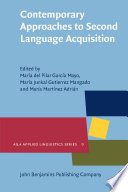 Contemporary approaches to second language acquisition