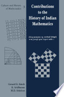 Contributions to the history of Indian Mathematics /