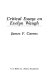 Critical essays on Evelyn Waugh / [edited by] James F. Carens.