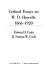 Critical essays on W.D. Howells, 1866-1920 / [compiled by] Edwin H. Cady & Norma W. Cady.