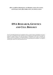 DNA research, genetics, and cell biology /