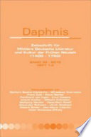 Daphnis : Zeitschrift für Mittlere Deutsche Literatur und Kultur der Frühen Neuzeit (1400-1750) : Band 39, 2010, Heft 1-2 /