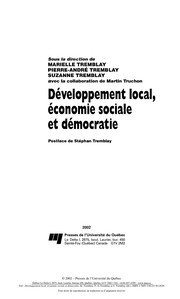 Développement local, économie sociale et démocratie /