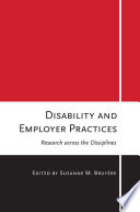 Disability and employer practices : research across the disciplines /