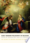 Early Modern Philosophy of Religion.