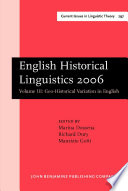 English historical linguistics 2006. selected papers from the fourteenth International Conference on English Historical Linguistics (ICEHL 14), Bergamo, 21-25 August 2006.