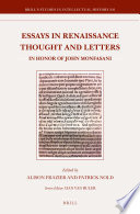 Essays in Renaissance thought and Letters : in honor of John Monfasani / edited by Alison Frazier and Patrick Nold.