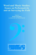 Essays on performativity and on surveying the field edited by Walter Bernhart in collaboration with Michael Halliwell.