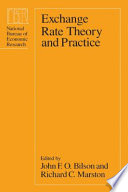 Exchange rate theory and practice /