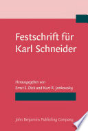 Festschrift für Karl Schneider : zum 70. Geburtstag am 18. April 1982 /