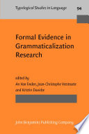 Formal evidence in grammaticalization research