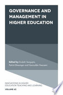 Governance and management in higher education /