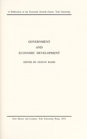 Government and economic development /