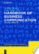 Handbook of business communication : linguistic approaches /