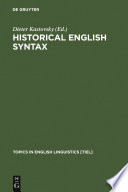 Historical English syntax /