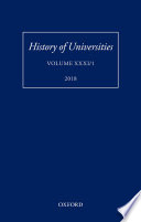 History of universities. editor: Mordechai Feingold.