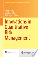 Innovations in Quantitative Risk Management TU München, September 2013 /