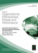 Innovative interventions to improve employee well-being and performance /
