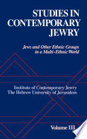Jews and other ethnic groups in a multi-ethnic world / edited by Ezra Mendelsohn.