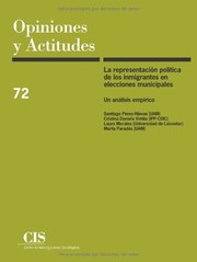 La representacion politica de los inmigrantes en elecciones municipales : un analisis empirico /