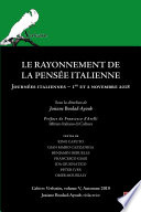 Le Rayonnement de la Pensee Italienne : journees italiennes - 1er et 2 novembre 2018 /