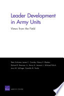 Leader development in Army units : views from the field /