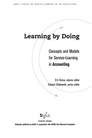 Learning by doing : concepts and models for service-learning in accounting /