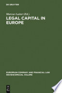 Legal capital in Europe /