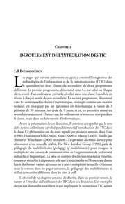 Les technologies de l'information et de la communication (TIC) à l'école secondaire : une étude longitudinale /