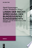 Linien der Rechtsprechung des Bundesverfassungsgerichts : erörtert von den wissenschaftlichen Mitarbeitern, Band 2 /