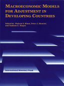 Macroeconomic models for adjustment in developing countries /