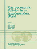 Macroeconomic policies in an interdependent world /