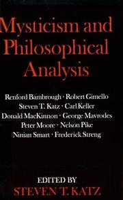 Mysticism and philosophical analysis /
