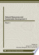 Natural resources and sustainable development.