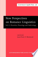 New perspectives on Romance linguistics. selected papers from the 35th Linguistic Symposium on Romance Languages (LSRL), Austin, Texas, February 2005 / edited by Jean-Pierre Y. Montreuil.