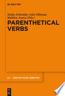 Parenthetical verbs /