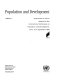 Population and development : programme of action adopted at the International Conference on Population and Development, Cairo, 5-13 September 1994.